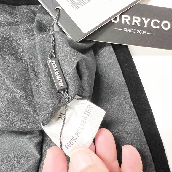 BURRYCO Womens Black Velvet Peter Pan Collar Embroidered Pocket A Line Dress - Picture 10 of 14